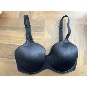 Chantelle Norah Chic T-Shirt Black Bra CA01474 Sz 32 DDDD